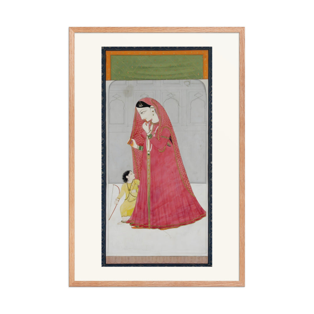 A Woman in Red with a Child — view 8