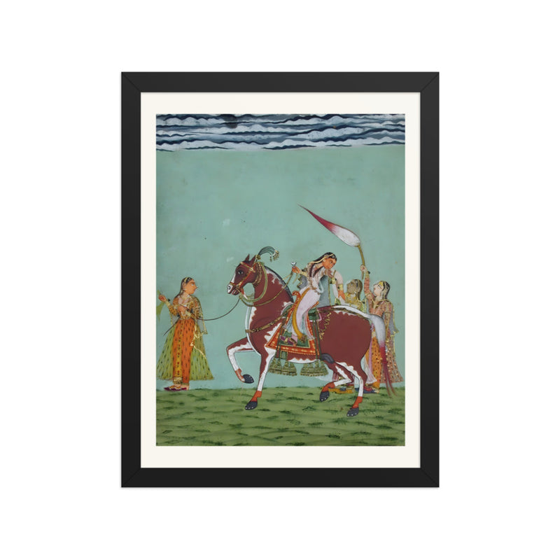 A Woman on Horseback with Attendants