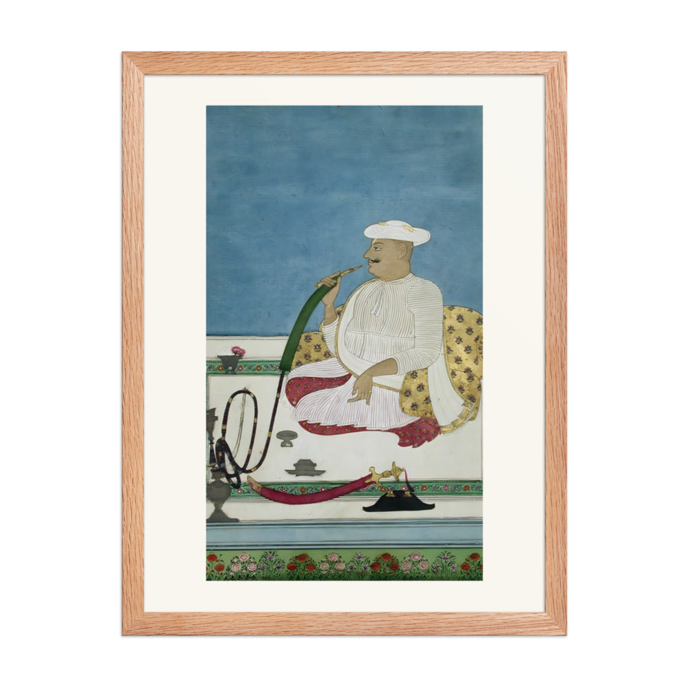 A Hindu raja seated smoking a hookah — view 5