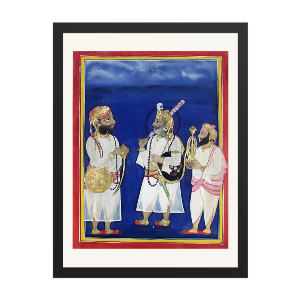 A maharana with two attendants carries sword and hookah — view 4