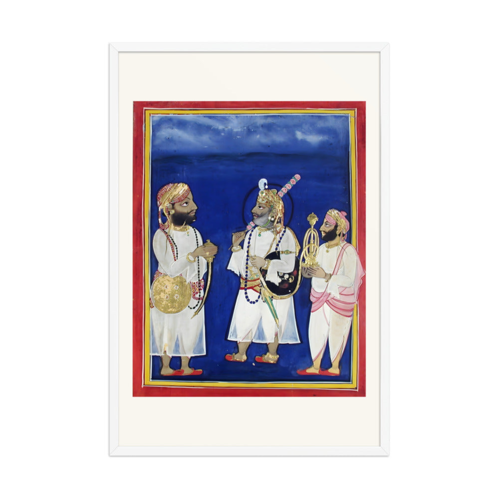 A maharana with two attendants carries sword and hookah — view 9