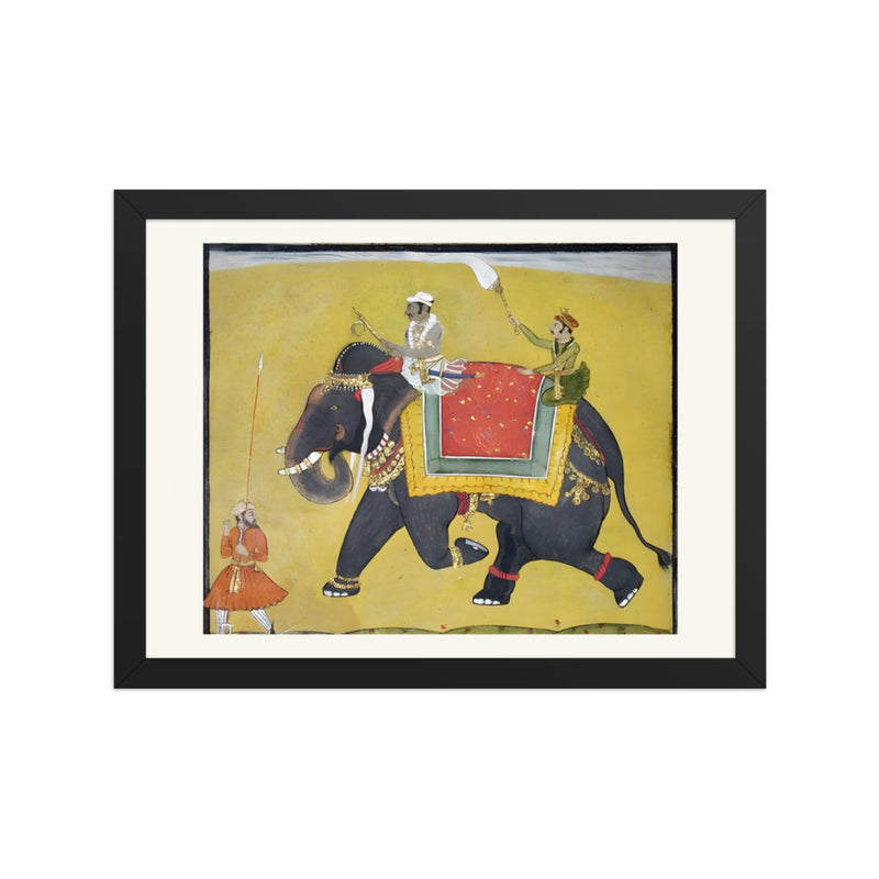 A raja riding an elephant