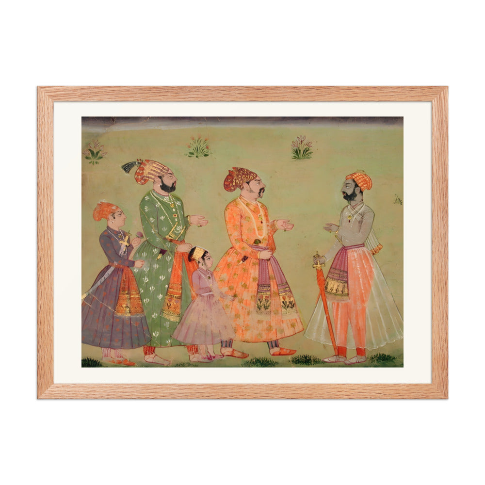 A raja with a small retinue is greeted by a sword-bearer — view 2