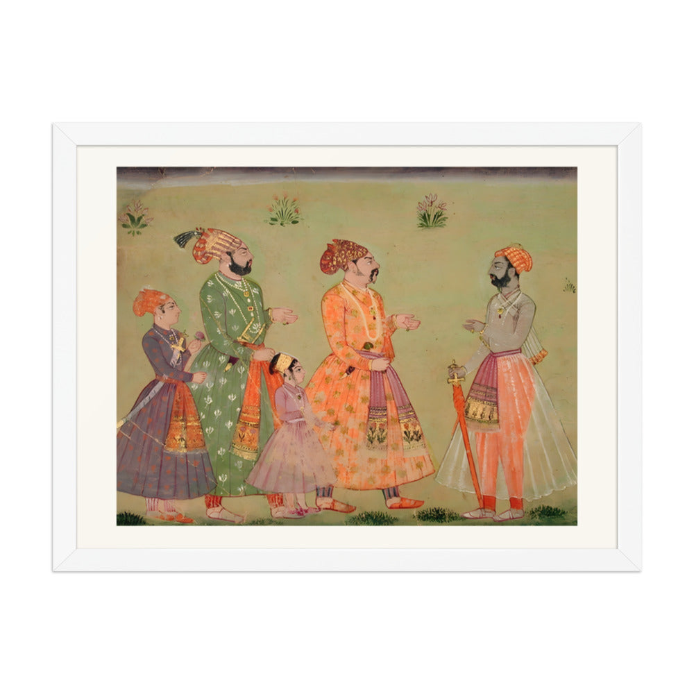 A raja with a small retinue is greeted by a sword-bearer — view 3