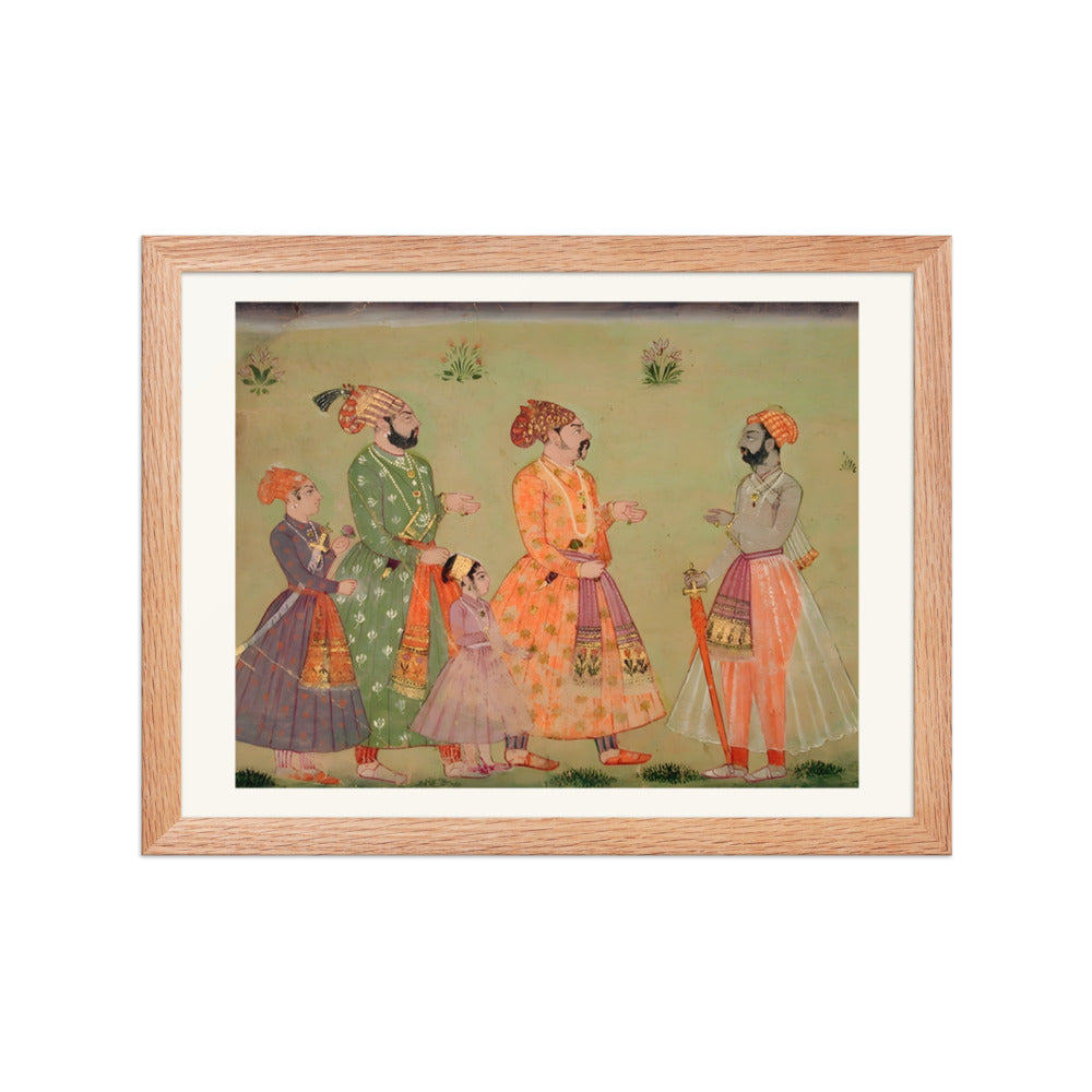 A raja with a small retinue is greeted by a sword-bearer — view 2