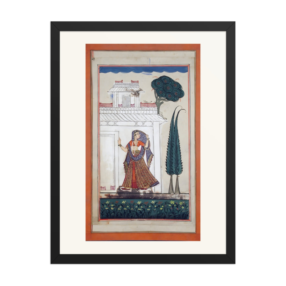 A woman standing before a pavilion — view 4