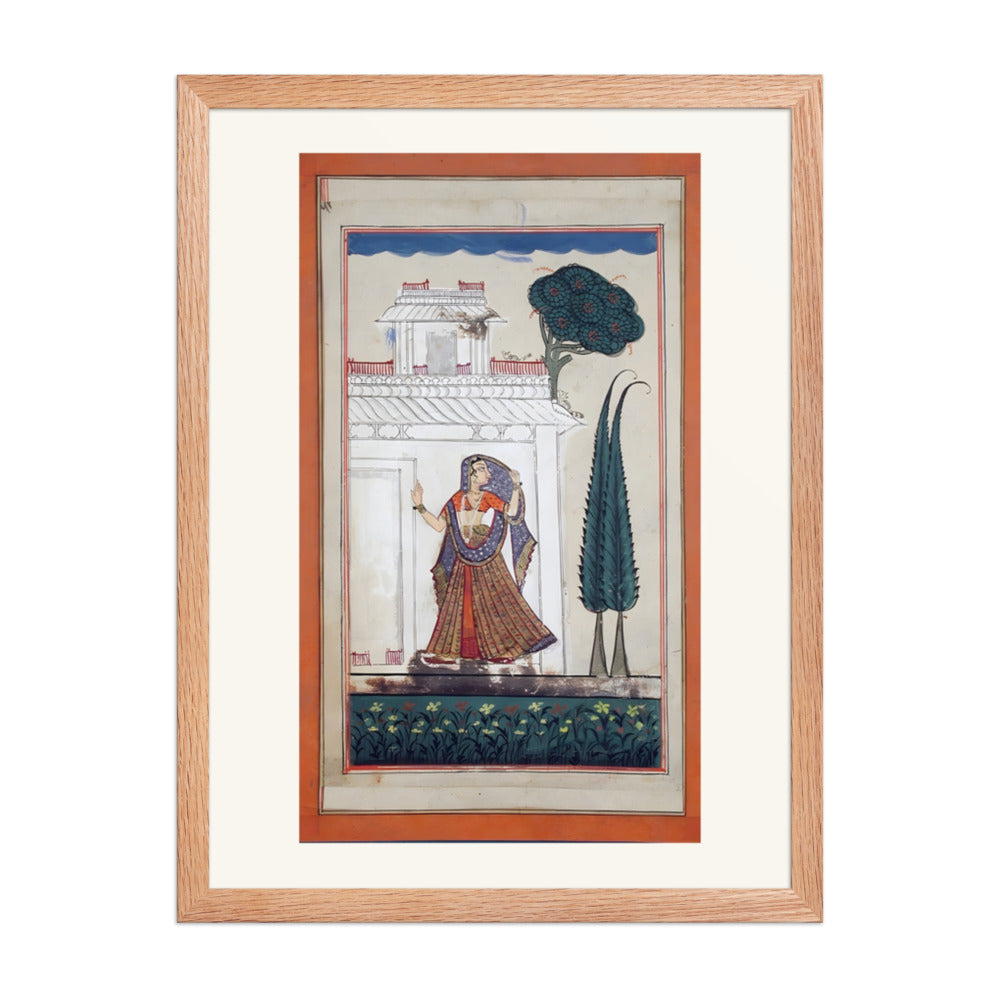 A woman standing before a pavilion — view 5