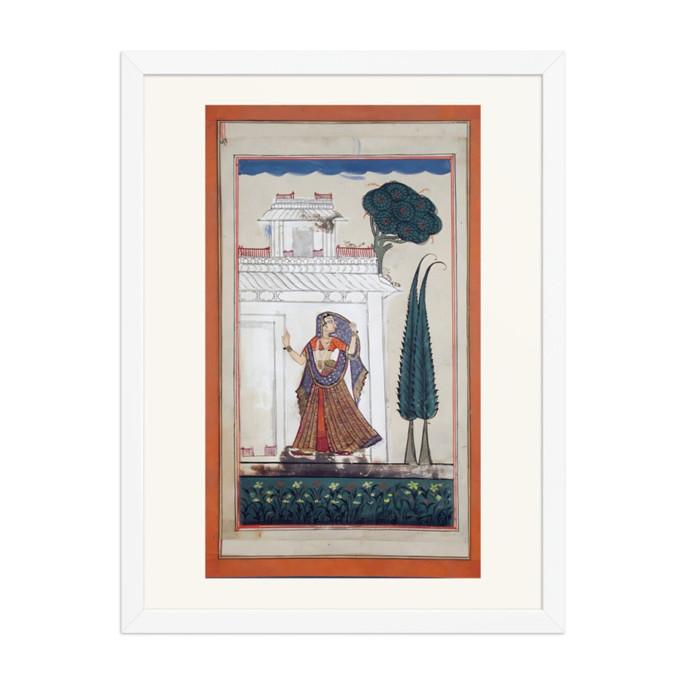 A woman standing before a pavilion — view 6