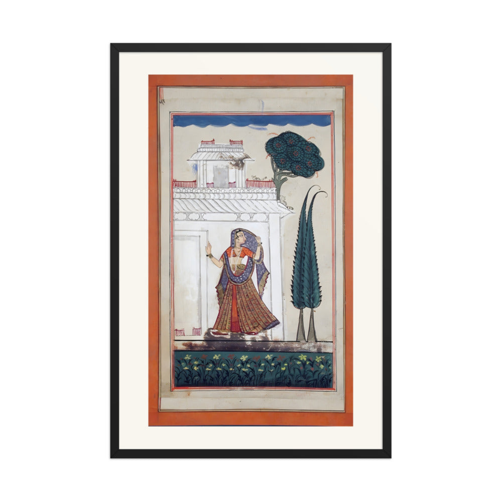 A woman standing before a pavilion — view 7