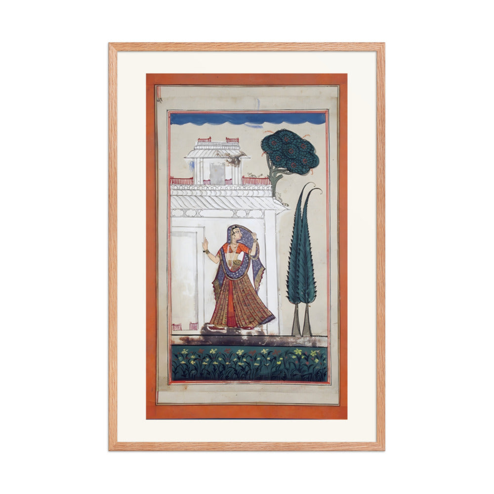 A woman standing before a pavilion — view 8