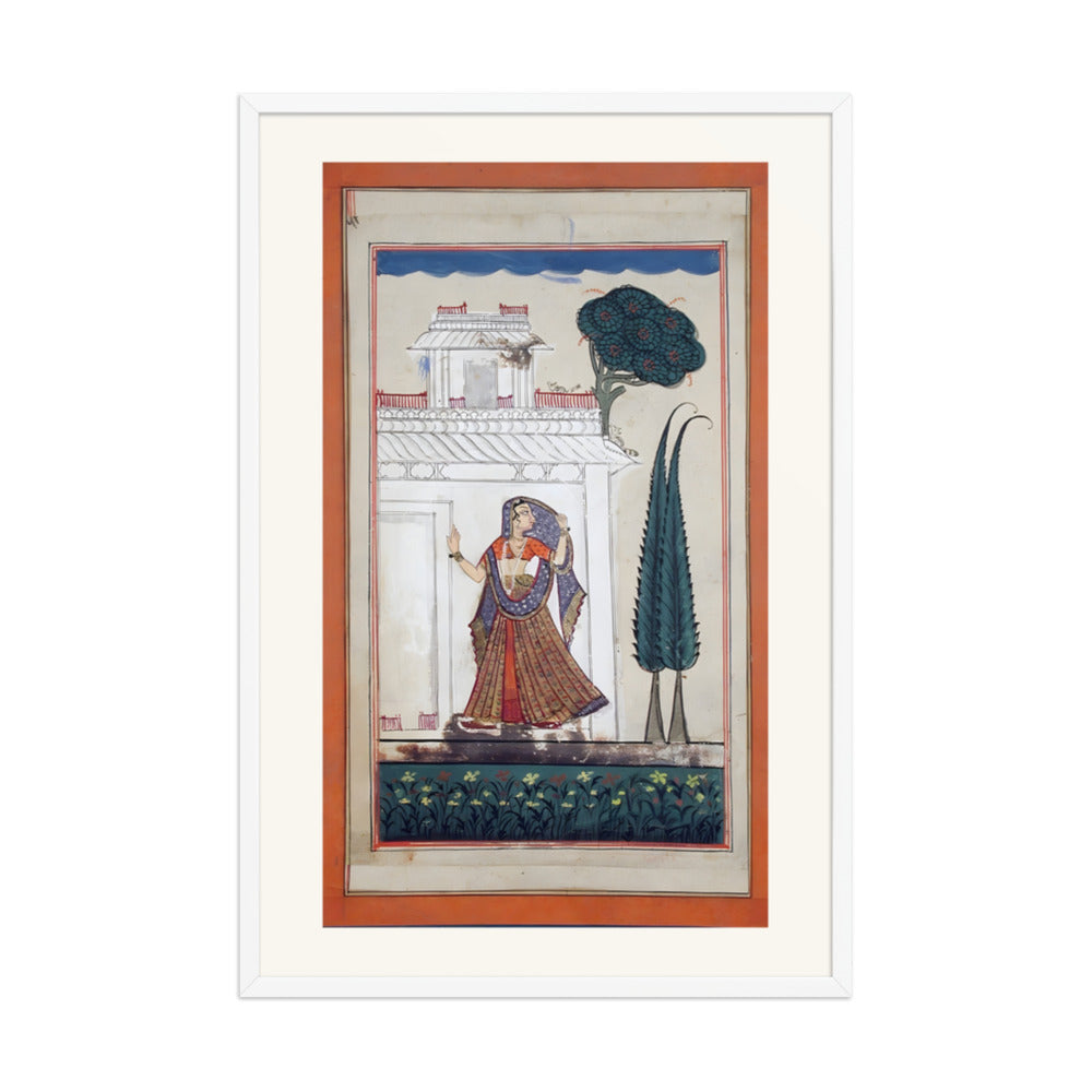 A woman standing before a pavilion — view 9