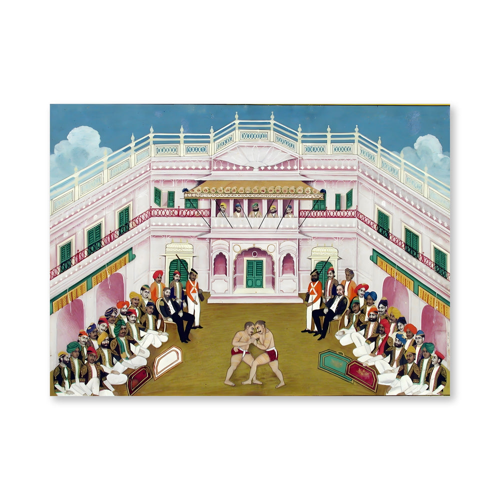 A wrestling exhibition hosted by the Maharana of Mewar — view 4