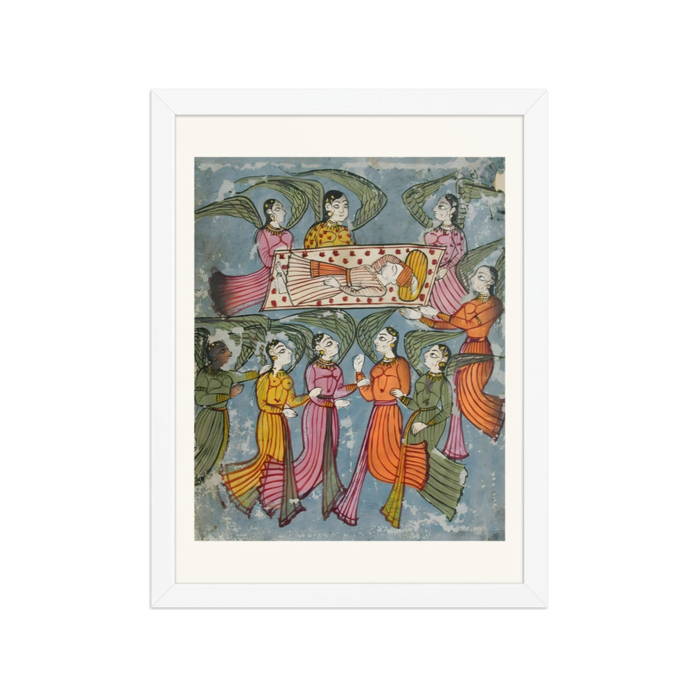 Angels carry Manohar in his bed — view 3