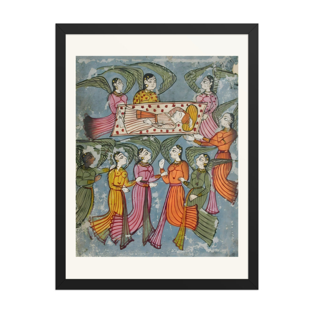 Angels carry Manohar in his bed — view 4