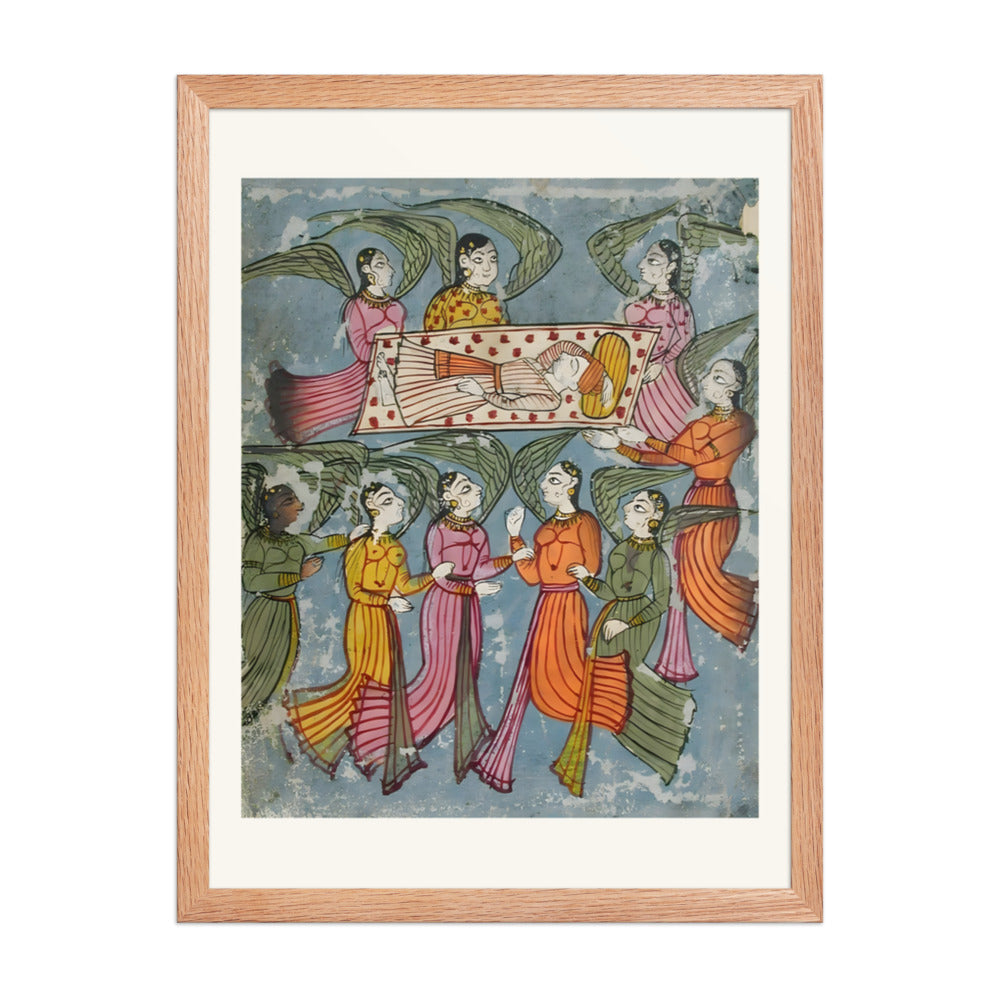 Angels carry Manohar in his bed — view 5