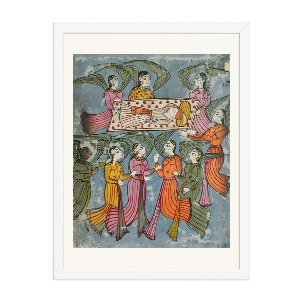 Angels carry Manohar in his bed — view 6