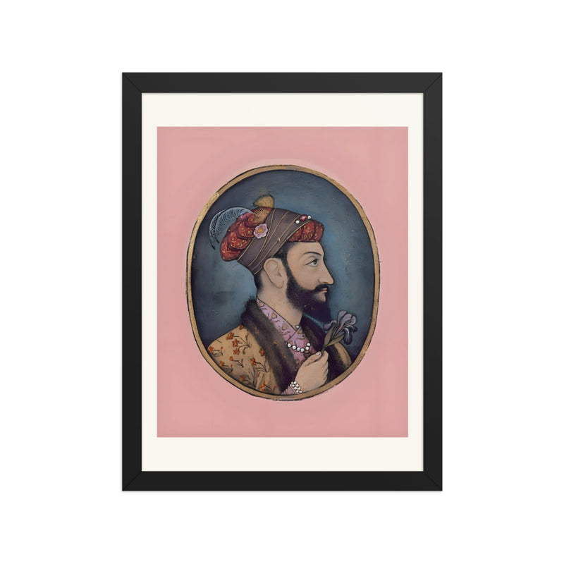 Aurangzeb Bahadur holding an iris