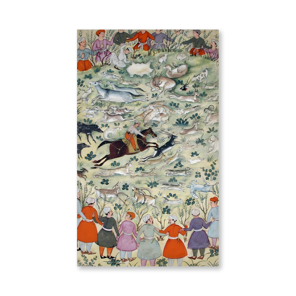 Babur kills blackbuck in a hunting circle — view 4