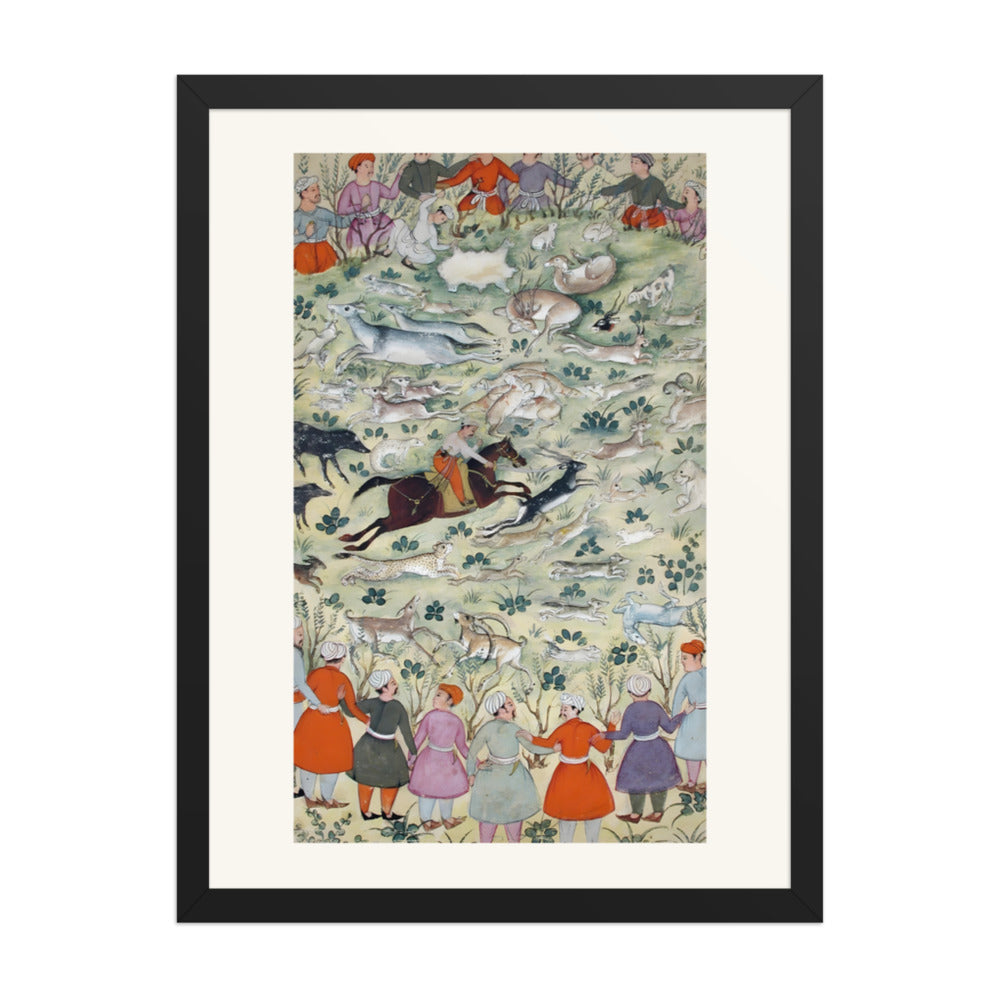 Babur kills blackbuck in a hunting circle — view 4