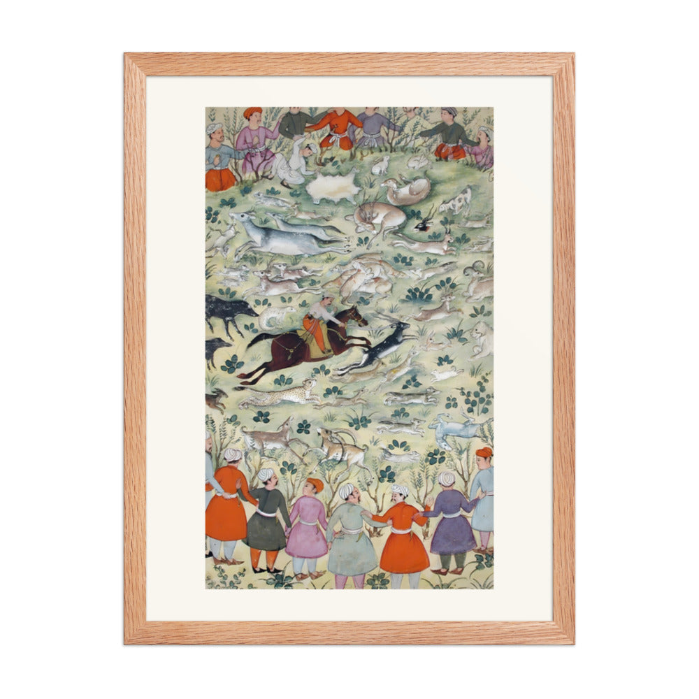 Babur kills blackbuck in a hunting circle — view 5