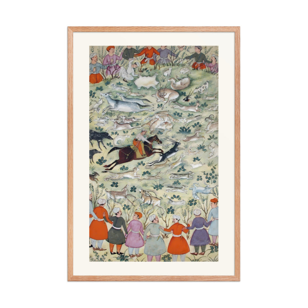 Babur kills blackbuck in a hunting circle — view 8