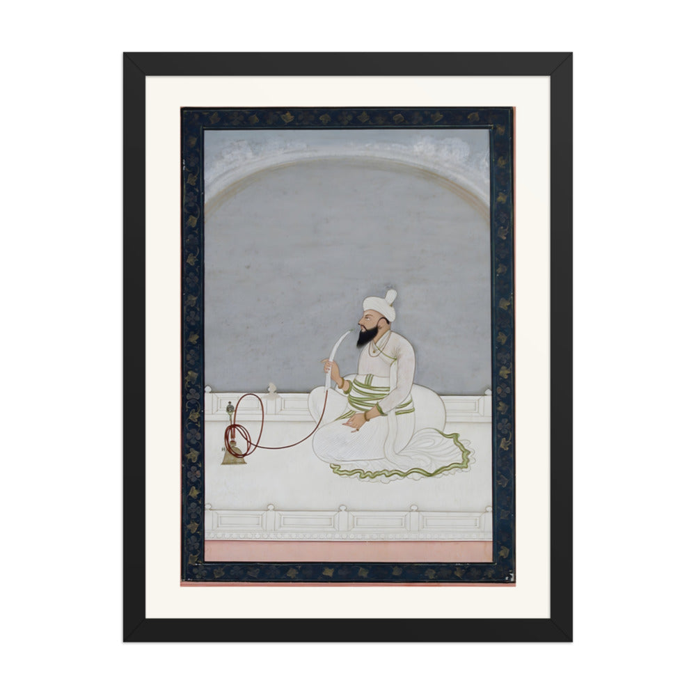 Brij Raj Dev of Jammu smokes a hookah — view 4