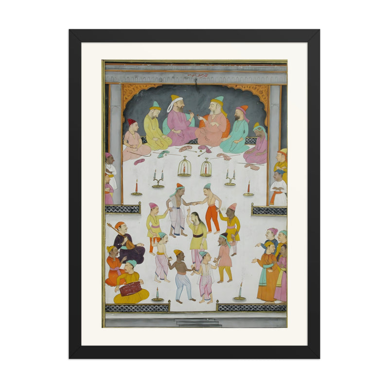 Dervishes dancing before a group of Muslim divines