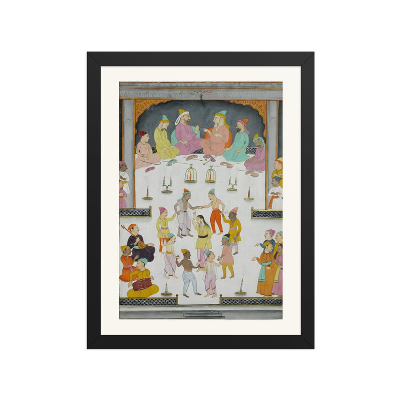 Dervishes dancing before a group of Muslim divines