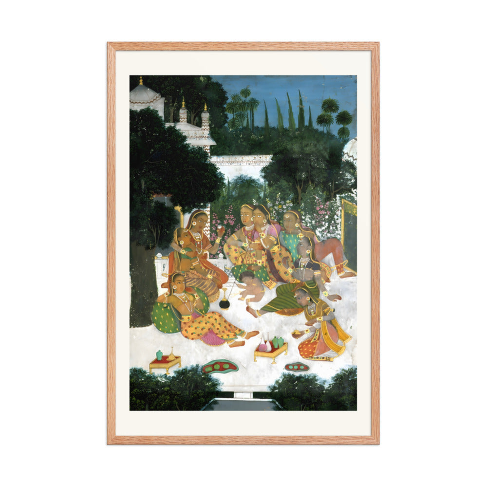 Eight women and a child on a palace terrace — view 8