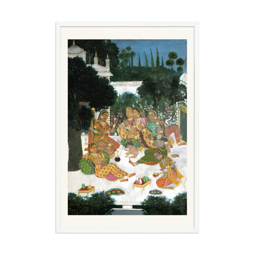 Eight women and a child on a palace terrace — view 9