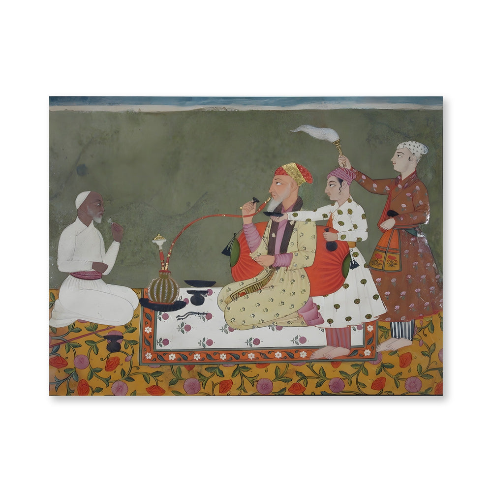 A Raja of Bilaspur in Conversation — Pahari Court Portrait — view 4