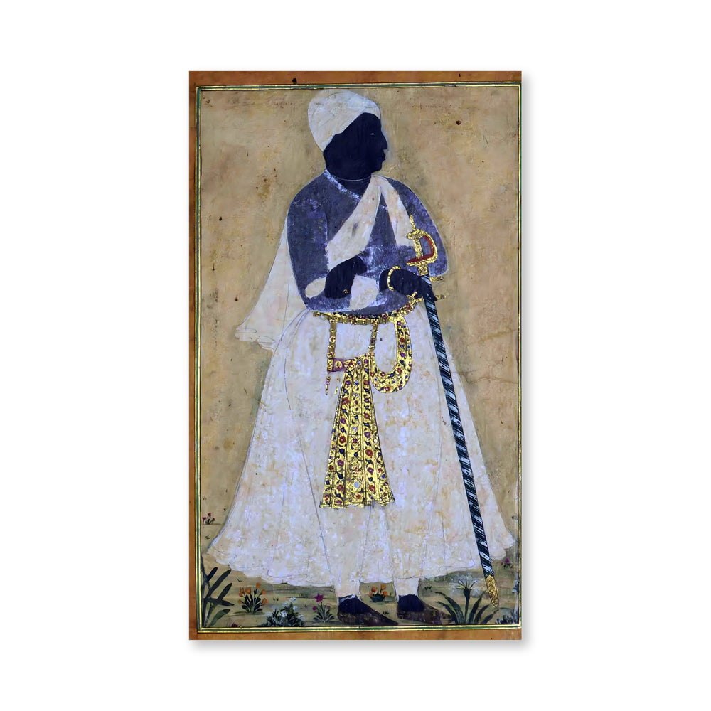 A Standing Attendant with a Staff — Mughal Study, c. 1620 — view 4