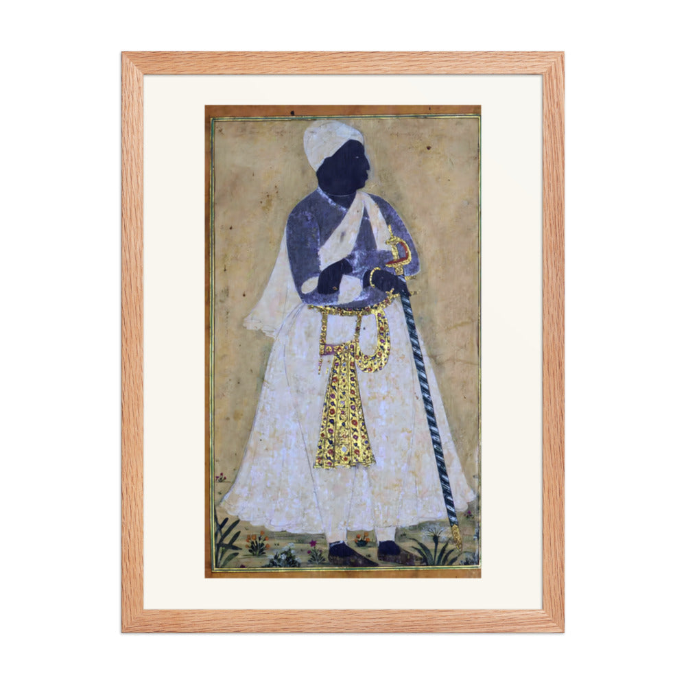 A Standing Attendant with a Staff — Mughal Study, c. 1620 — view 2
