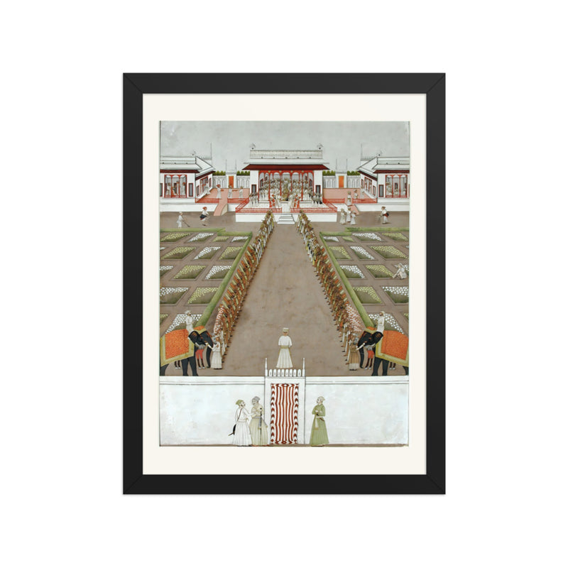 A Nawab Holds Court — Durbar in a Garden Pavilion