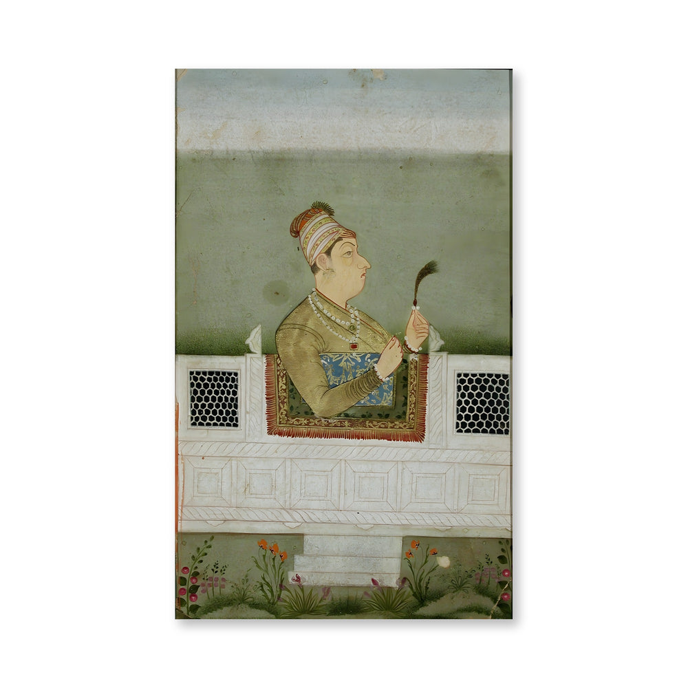 A Ruler with a Jewelled Aigrette — Jharokha Portrait — view 4