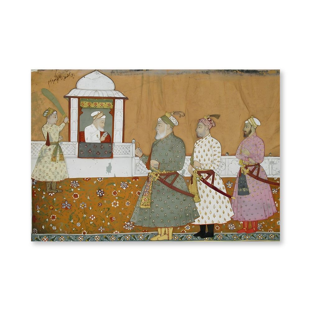 Emperor Aurangzeb in His Pavilion — Mughal Court — view 4
