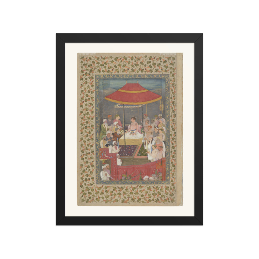Jahangir Presents a Book to a Shaykh — Restored Mughal Wall Art — view 2