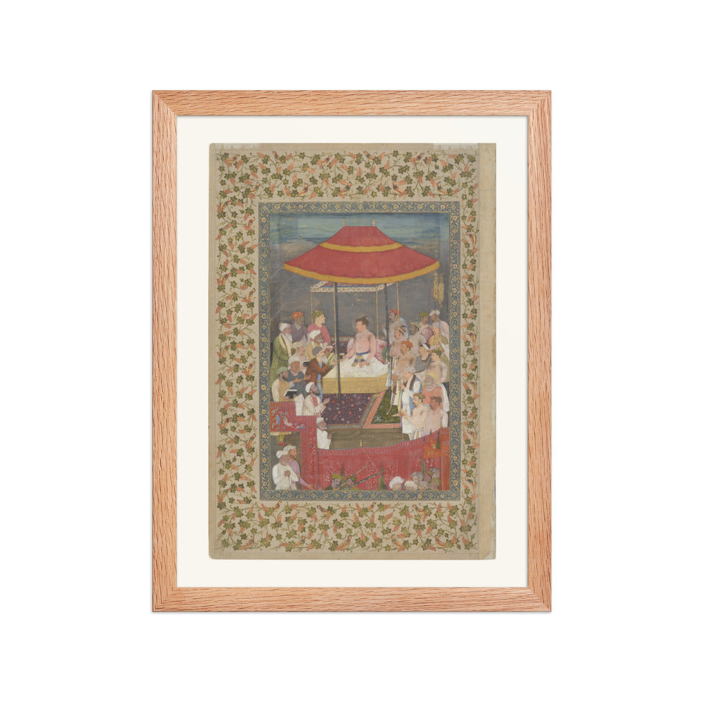 Jahangir Presents a Book to a Shaykh — Restored Mughal Wall Art — view 4