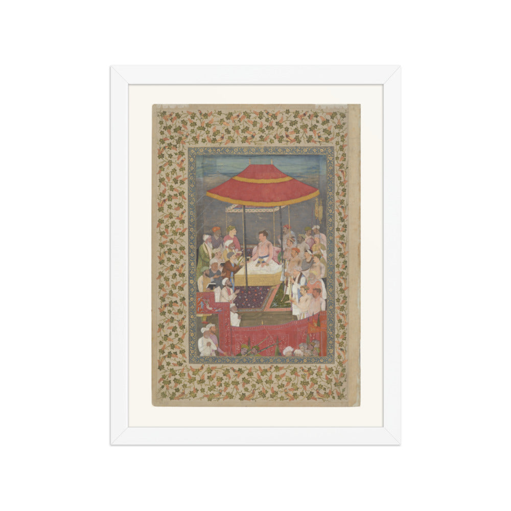 Jahangir Presents a Book to a Shaykh — Restored Mughal Wall Art — view 6