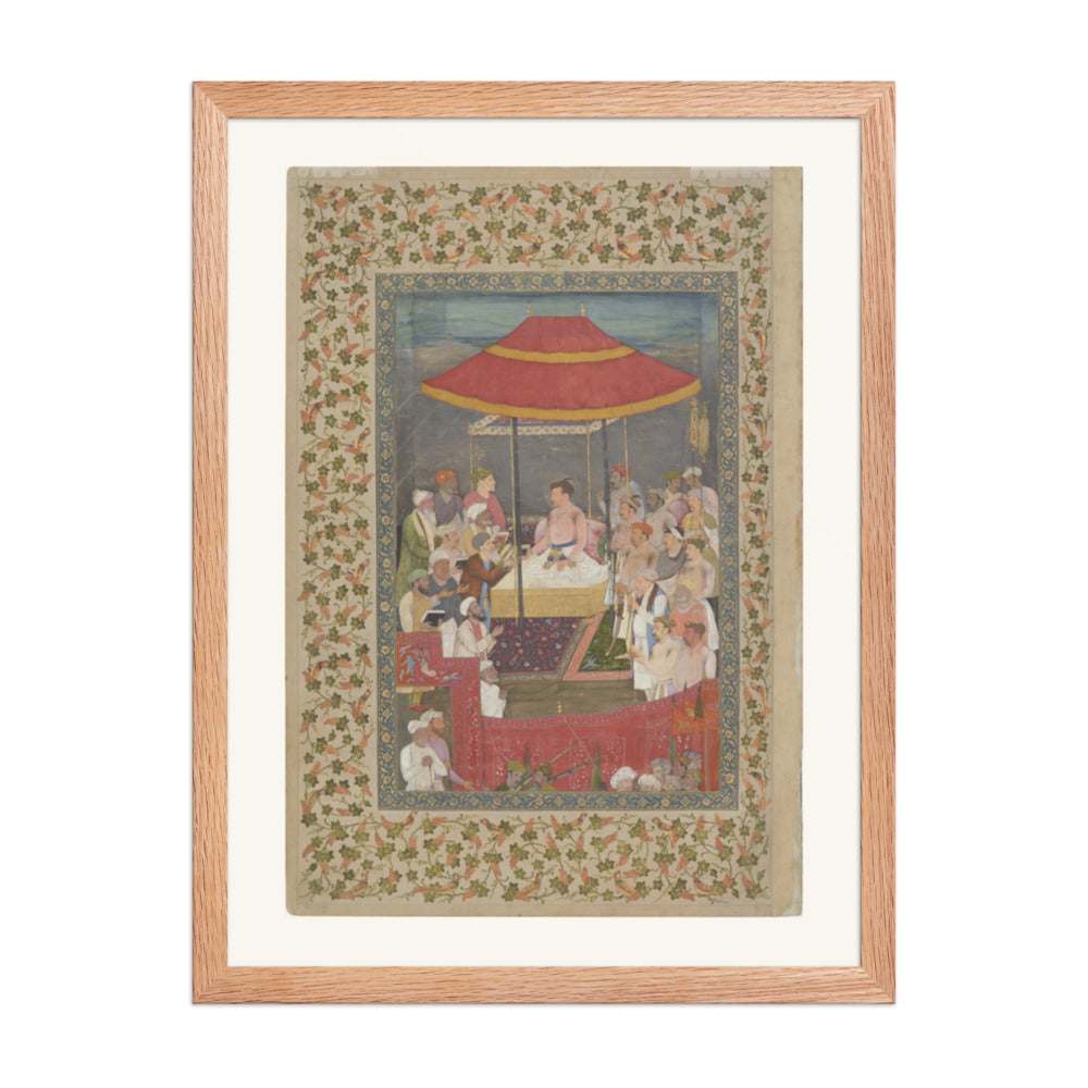 Jahangir Presents a Book to a Shaykh — Restored Mughal Wall Art — view 3
