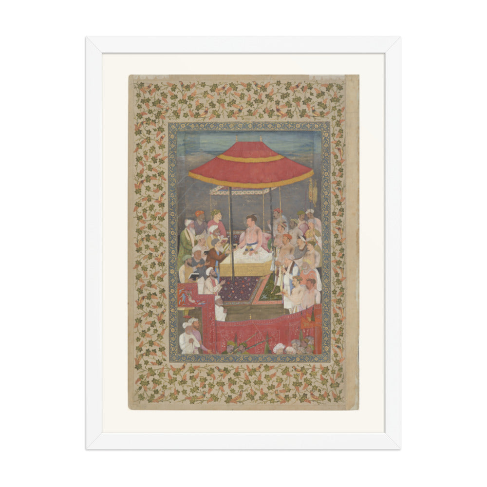 Jahangir Presents a Book to a Shaykh — Restored Mughal Wall Art — view 5