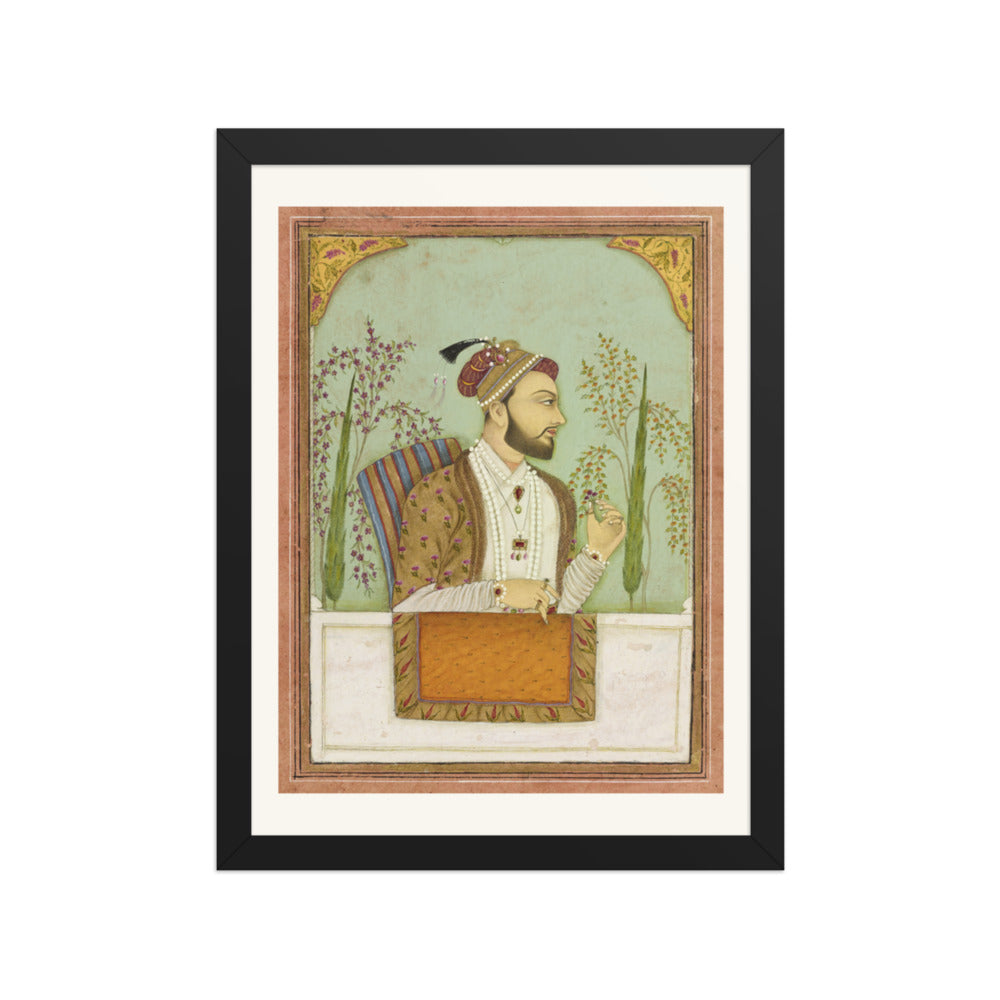 A Mughal Nobleman — Restored Mughal Wall Art — view 2