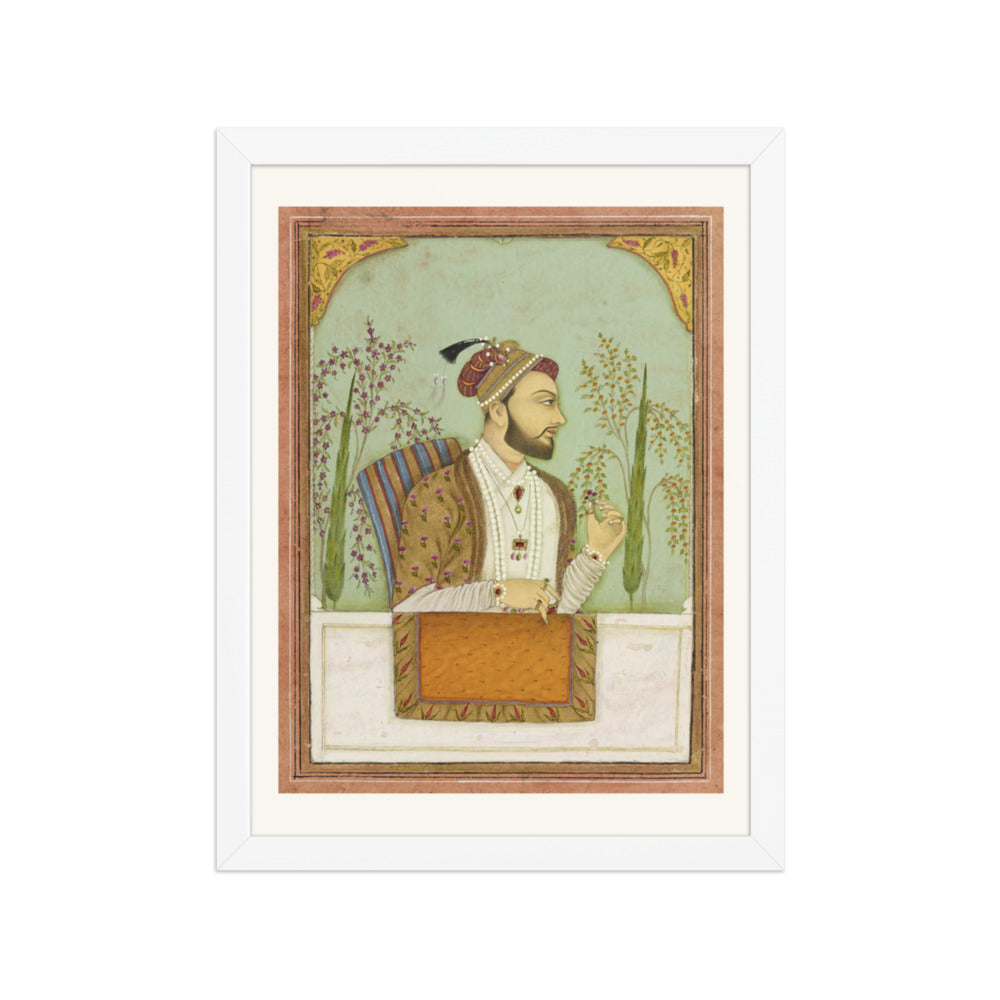 A Mughal Nobleman — Restored Mughal Wall Art — view 6