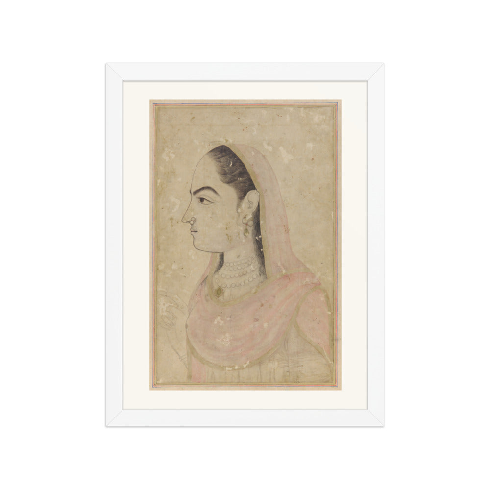 Nur Jahan in Profile — Restored Mughal Wall Art — view 6