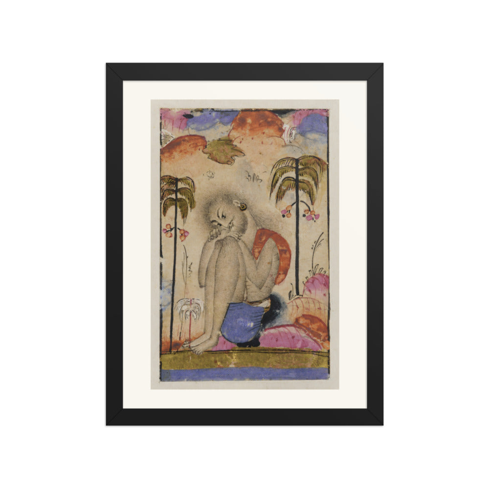 An Ascetic Beneath a Tree — Restored Indian Court Wall Art — view 2