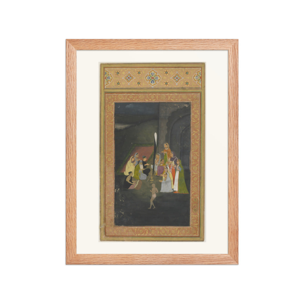 A Nocturnal Visit to a Sufi — Restored Mughal Wall Art — view 4