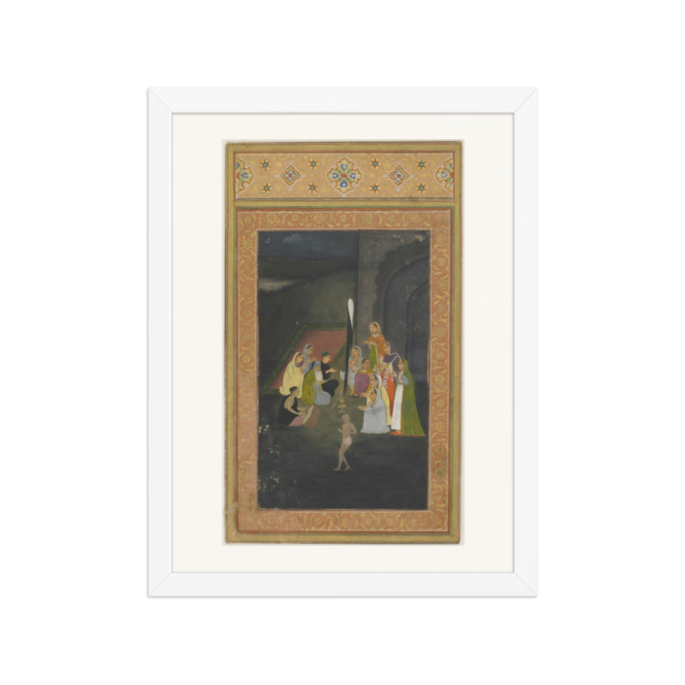 A Nocturnal Visit to a Sufi — Restored Mughal Wall Art — view 6