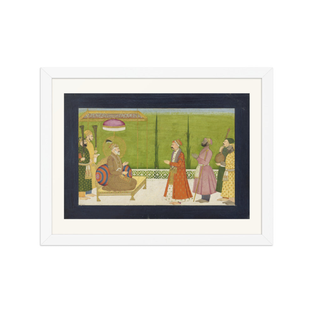 The Poet Sundar Das before the Emperor — Restored Mughal Wall Art — view 6