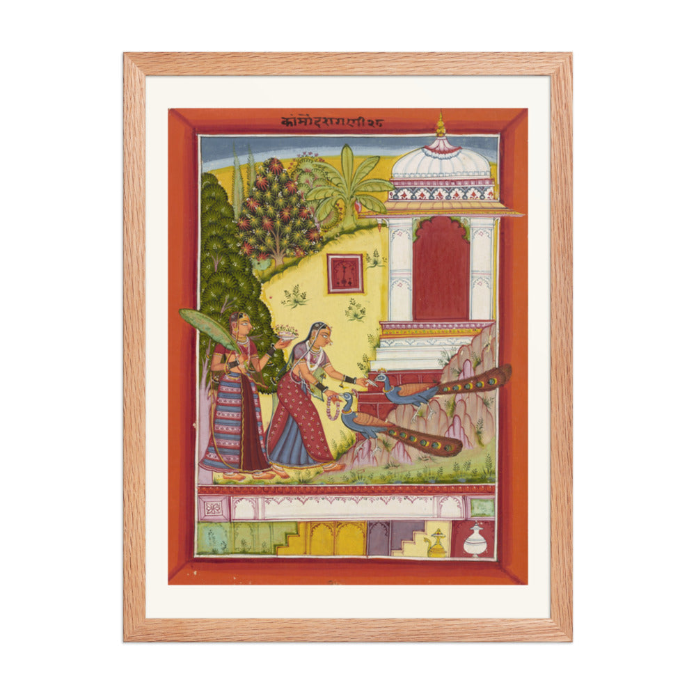 Kanrod Ragini — Ragamala Folio — Restored Rajput Wall Art — view 3