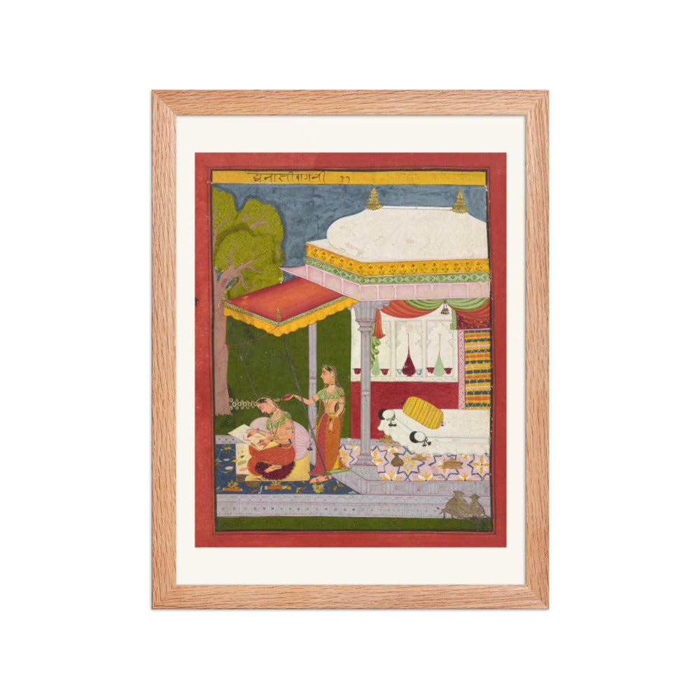 Dhanashri Ragini — Ragamala Folio — Restored Rajput Wall Art — view 4